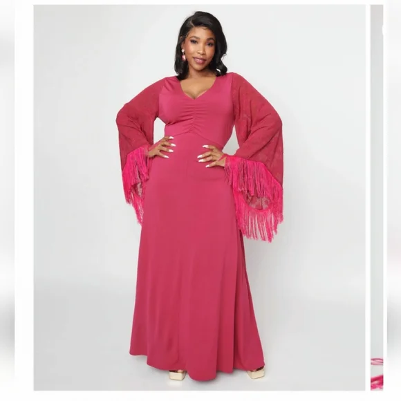 chinese dress ladies Berry/Mauve Ashton Reversible Maxi Dress